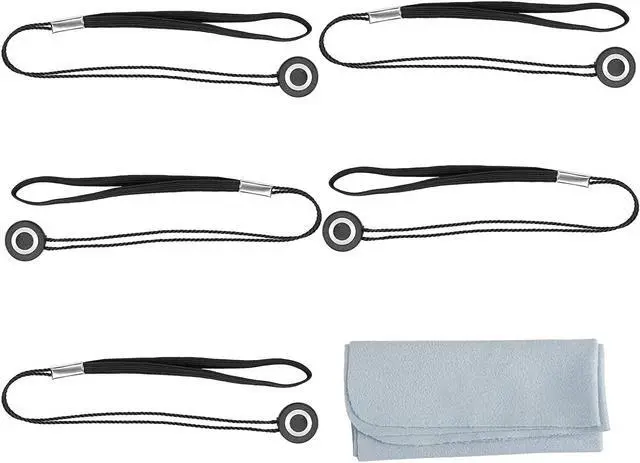 Main image of ChromLives 5 Pack Lens Cap Leash Lens Cap Keeper Holder with Microfiber Cleaning Cloth,Prevent Lens Cap Lost Compatible with DSLR SLR Camera Canon/Nikon/Sony/Panasonic/Fujifilm Camera and More