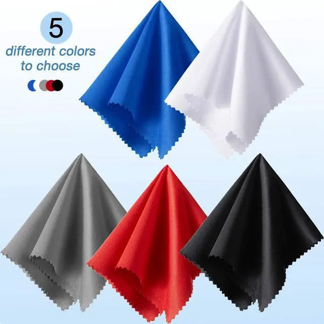 Alt view image 3 of 7 - Frienda 50 Pcs Microfiber Cleaning Cloth for Glasses 6x7 Inch Lens Eyeglasses Cleaning Cloth Sunglasses Electronics Glasses Optical Cleaner Wipes Bulk for Camera Lens Eyeglass Screen(Assorted Colors)