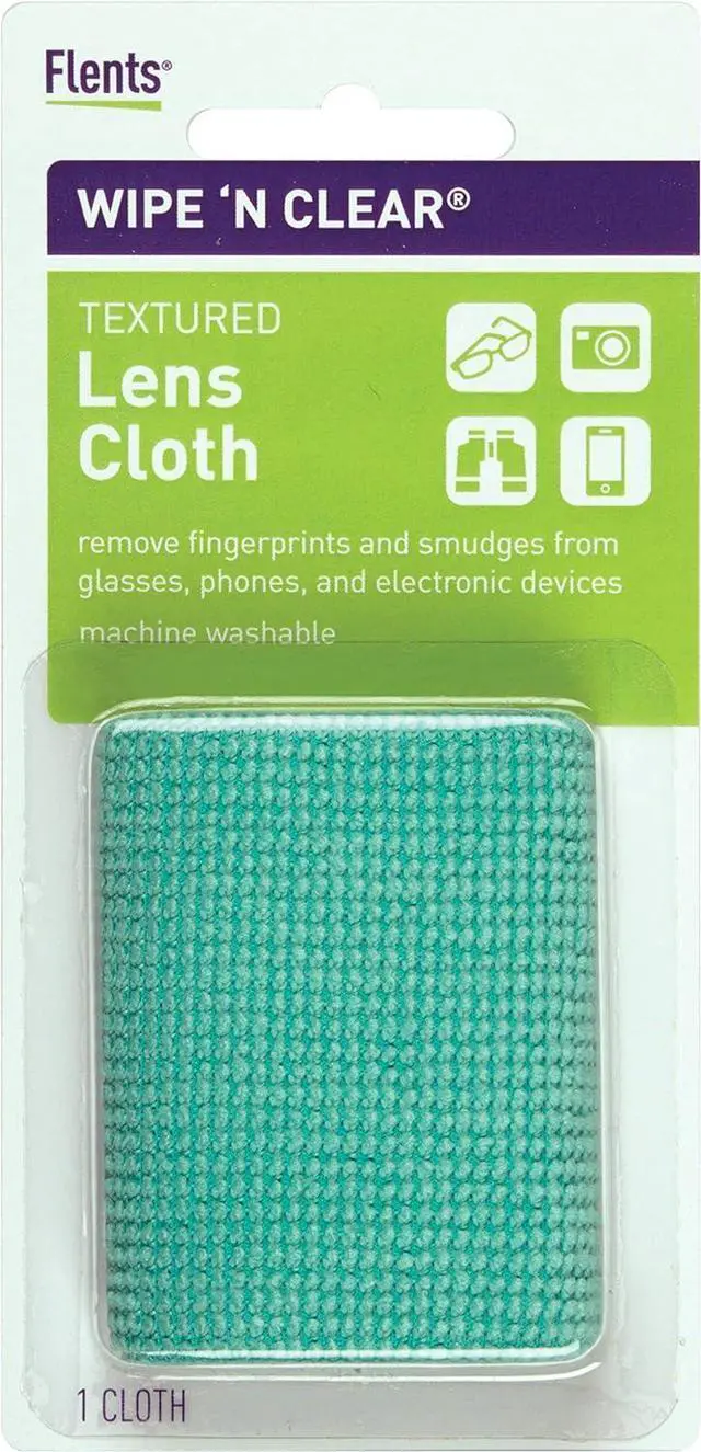 Main image of Wipe'N Clear Lens Cleaning Cloth by Flents, Remove Fingerprints & Smudges from Glasses, Phones, & Other Electronic Devices, Machine Washable