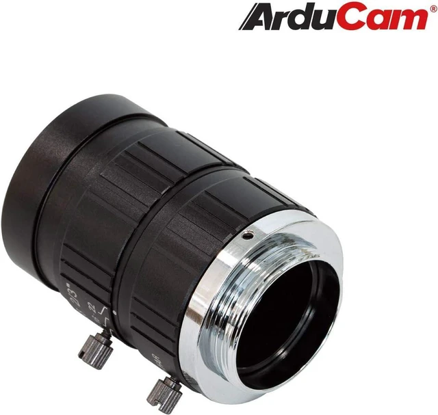 Alt view image 3 of 6 - Telephoto C-Mount Lens for Raspberry Pi HQ Camera, 50mm Focal Length with Manual Focus and Adjustable Aperture, Industrial Telephoto Lens