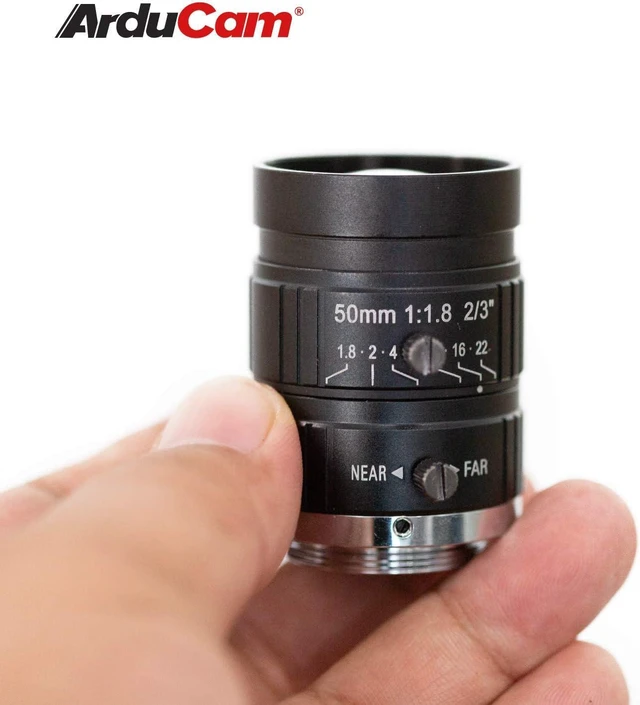 Alt view image 6 of 6 - Telephoto C-Mount Lens for Raspberry Pi HQ Camera, 50mm Focal Length with Manual Focus and Adjustable Aperture, Industrial Telephoto Lens