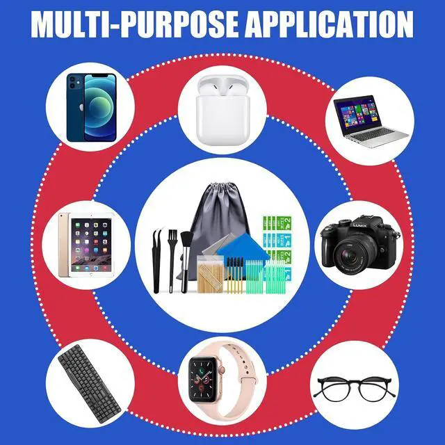 Alt view image 7 of 7 - Cleaning Kit for iPhone, Cleaning Tool for Phone Charging Port Speaker | Electronic Cleaning kit Compatible with iPhone Airpods Earbuds Camera USB C Lightning Port ipad (140PCS)