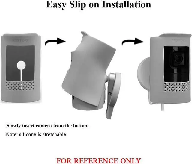 Alt view image 4 of 6 - Silicone Skin Case Cover Sun Glare, UV & Weather Protection Skins Compatible for Ring Stick Up Camera Battery (2nd Generation) - Black (1 Pack)