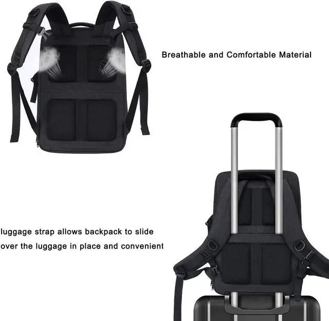 Alt view image 5 of 7 - Camera Backpack, DSLR/SLR/Mirrorless Large Men/Women Photography Camera Bag Case with 17.3 inch Laptop Compartment&Tripod Holder&Rain Cover Compatible with Canon/Nikon/Fuji/Laptop, Space Gray