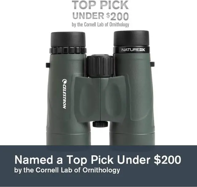 Alt view image 2 of 7 - Celestron  Nature DX 8x42 Binoculars  Outdoor and Birding Binocular  Fully Multi-Coated with BaK-4 Prisms  Rubber Armored  Fog & Waterproof Binoculars  Top Pick Optics