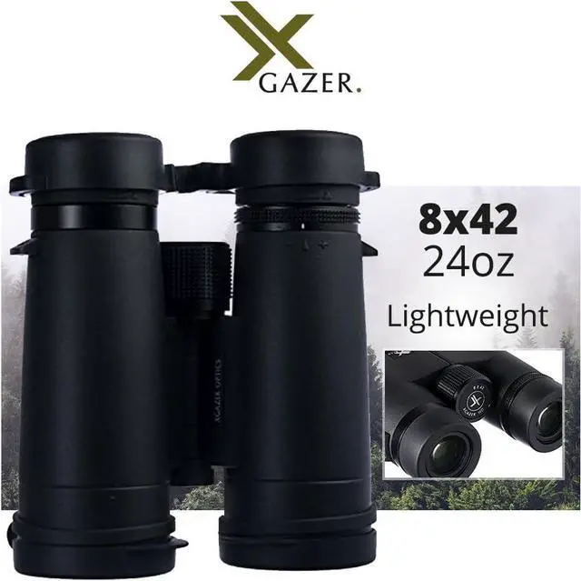 Main image of Xgazer Optics 8x42 Ultra HD Certvision Binoculars, Anti-Reflective Lenses Waterproof, Fogproof, Rainproof | Hunting, Safari, Birding, Bird Watching, Sporting Events | Incl. Strap, Hard Case, Covers