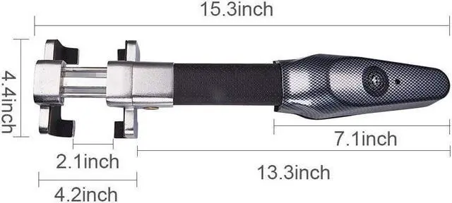 Alt view image 7 of 7 - Steering Wheel Lock with Alarm, Vehicle Anti-Theft Security Lock Universal for Car Truck SUV Van