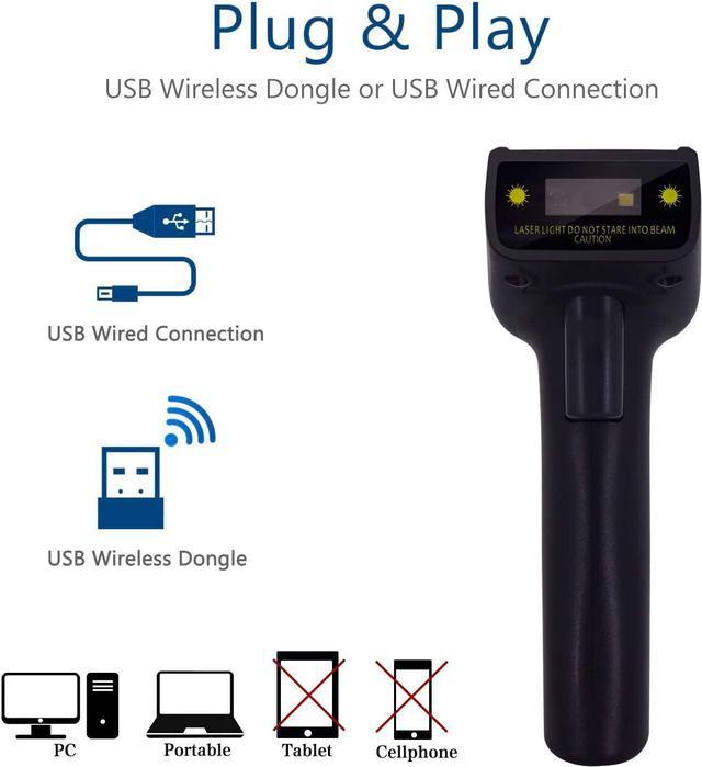 2D Wireless Barcode Scanner,Symcode QR PDF417 Bar Code Reader Long Transfer  Distance Computer Cell Phone Screen Scan 