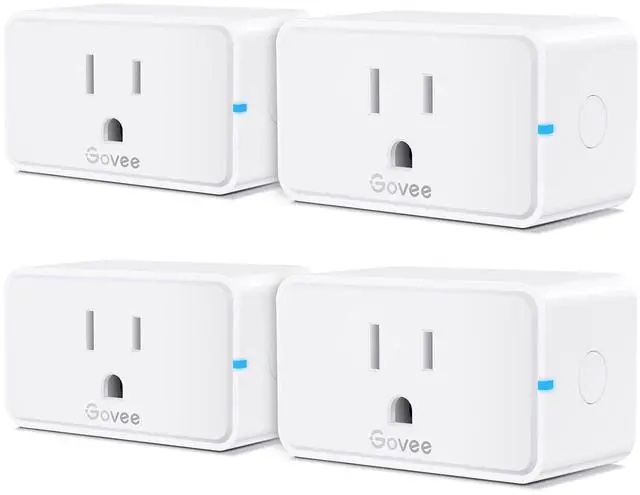 Main image of Govee Smart Plug 15A, WiFi Bluetooth Outlets 4 Pack Work with Alexa and Google Assistant, WiFi Plugs with Multiple Timers, Govee Home APP Group Control Remotely, No Hub Required, ETL&FCC Certified