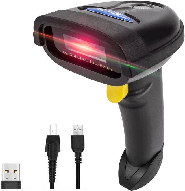 Main image of NETUM Bluetooth QR 2D Barcode Scanner Handheld USB Wireless 1D 2D Bar Codes Imager for Mobile Payment Computer Screen Scan for POS Android iOS iMac Ipad System NT-1228BL