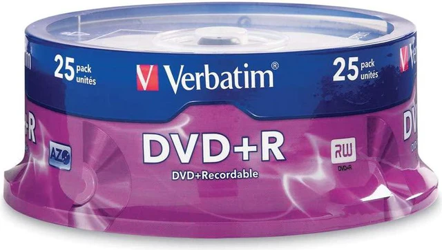 Main image of Verbatim 4.7 GB upto 16x Branded Recordable Disc DVD+R - 25 Disc Spindle 95033