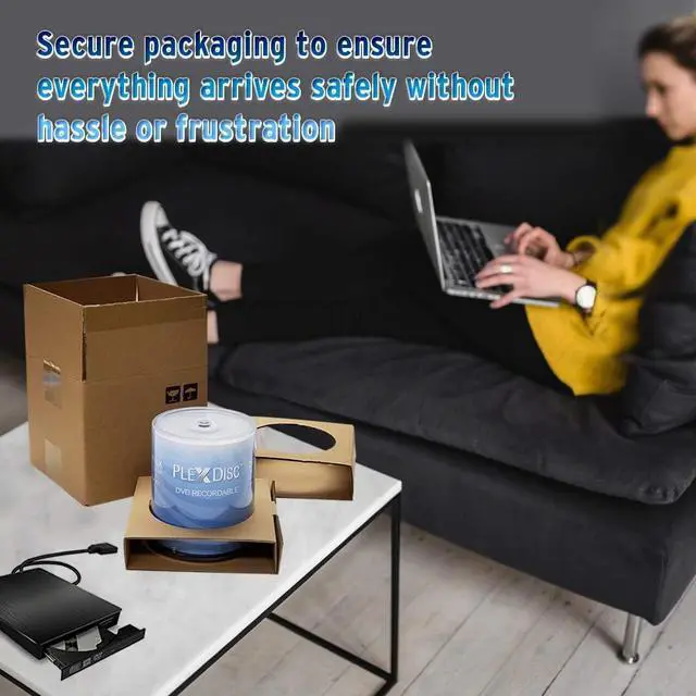 Alt view image 7 of 7 - PlexDisc 632-215-BX DVD-R 4.7GB 16X White Inkjet Printable Surface Hub Printable - 100pk Cake Box (FFP), 100 Discs