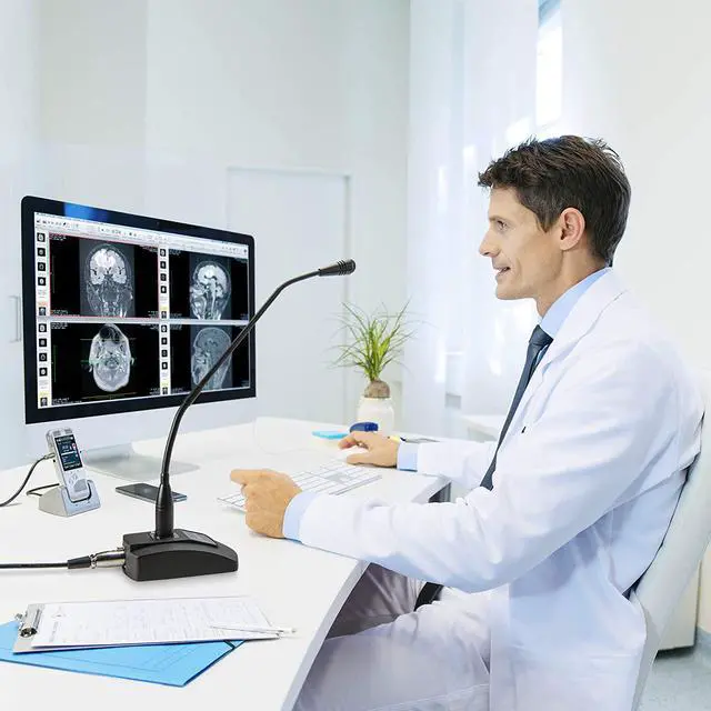 Alt view image 6 of 7 - ECS | WordSentry Professional Gooseneck Microphone | 3.5mm Uni-Directional Conference Mic | Anti Slip Base and Adjustable Heavy Duty Metal Design