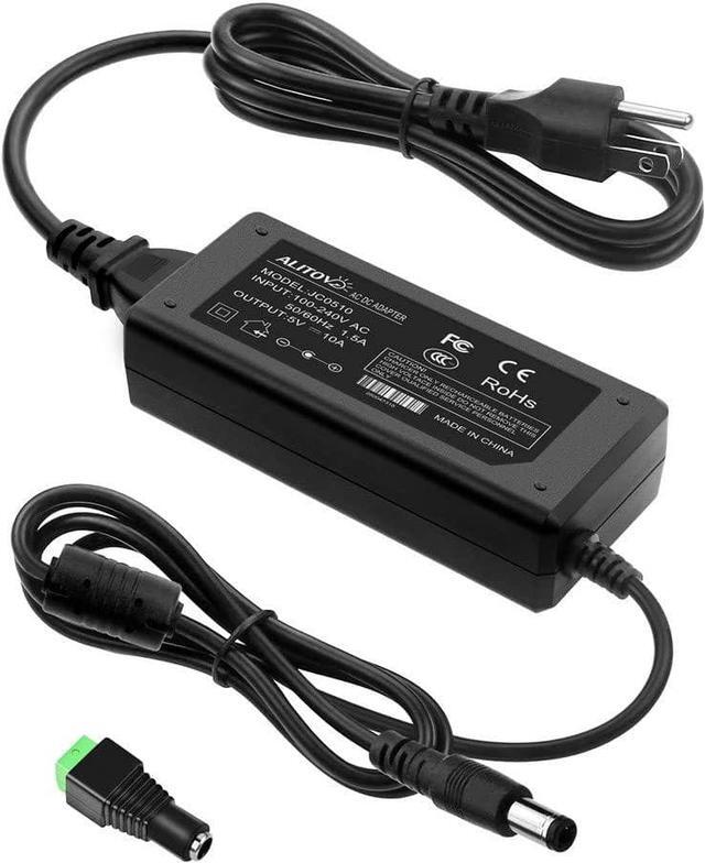 Main image of 5V 10A Power Supply Adapter AC/DC Converter 100-240V AC to DC 5 Volt 50W 10Amp 9A 8A 7A 2A Transformer with 5.5x2.5mm Plug?for WS2812B WS2813 WS2811 W2813 SK6812 LED Strip Pixel String Light - OEM