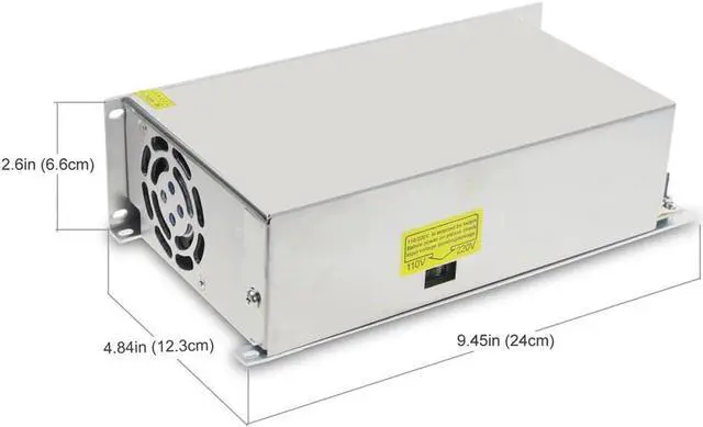 Alt view image 4 of 7 - 24V 25A 600W Power Supply Adapter SMPS Switch Mode Power Supply LED Driver 110V 220V AC to DC 24 Volt 25 Amp 20A Converter Transformer for LED Light CCTV Camera Radio Speaker Amplifier Motor
