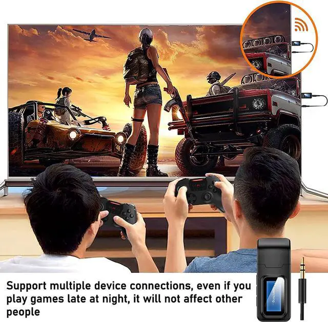 Alt view image 5 of 6 - USB Bluetooth 5.0 Audio Transmitter Receiver with LCD Display, 2 in 1 Portable Visualization Bluetooth Adapter,3.5MM Wireless Bluetooth Adapter for PC,TV,Wired Speaker,Headphones and Car