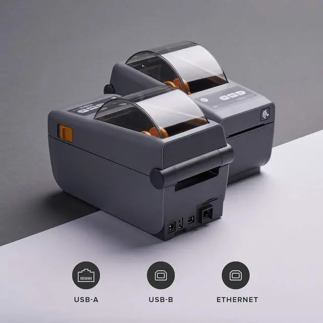 Alt view image 2 of 7 - Ze bra ZD410 Direct Thermal Monochrome Desktop Printer Print Width of 2 in USB Ethernet Connectivity ZD41022-D01E00EZ