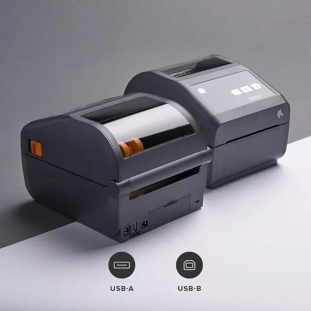 Alt view image 2 of 7 - Ze bra ZD420d Direct Thermal Desktop Printer 203 dpi Print Width 4 in USB ZD42042-D01000EZ