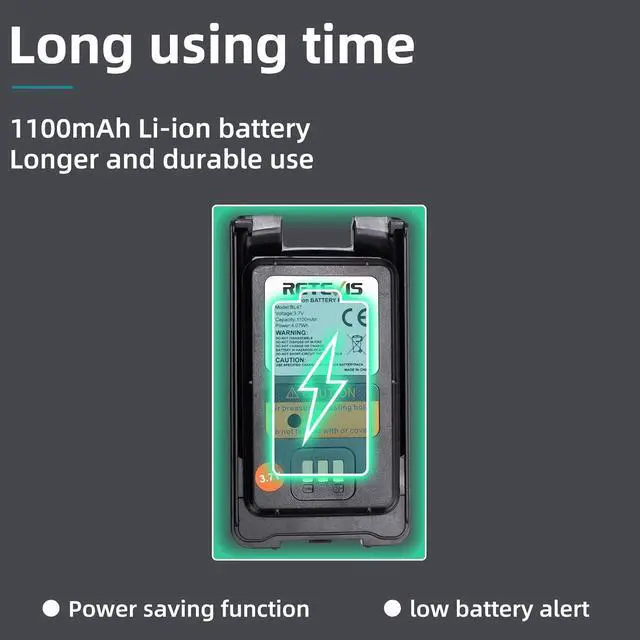 Alt view image 5 of 7 - RT47 IP67 Waterproof 2 Way Radio,Heavy Duty Two Way Radio with Mic, Fully Dustproof,Waterproof 1m/30min,License-Free,Lightweight,Walkie Talkies for Construction Manufacture Outdoor(4 Pack)