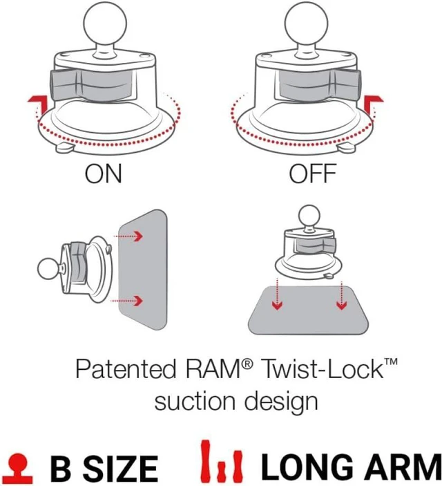 Alt view image 7 of 7 - X-Grip Large Phone Mount with Long Arm Twist-Lock Suction Cup