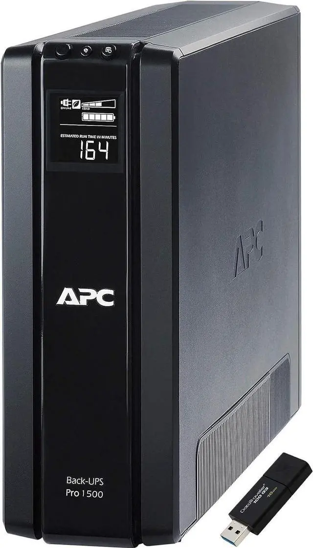 Main image of APC UPS Battery Backup Surge Protector with AVR, 1500VA, APC Back-UPS Pro (BR1500G) Bundle Including 16GB DataTraveler