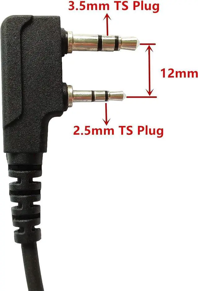 Alt view image 2 of 7 - KS K-STORM Covert Acoustic Tube Walkie Talkie Earpiece Surveillance Headset with Mic Compatible with 2 Pin Kenwood Two Way Radio