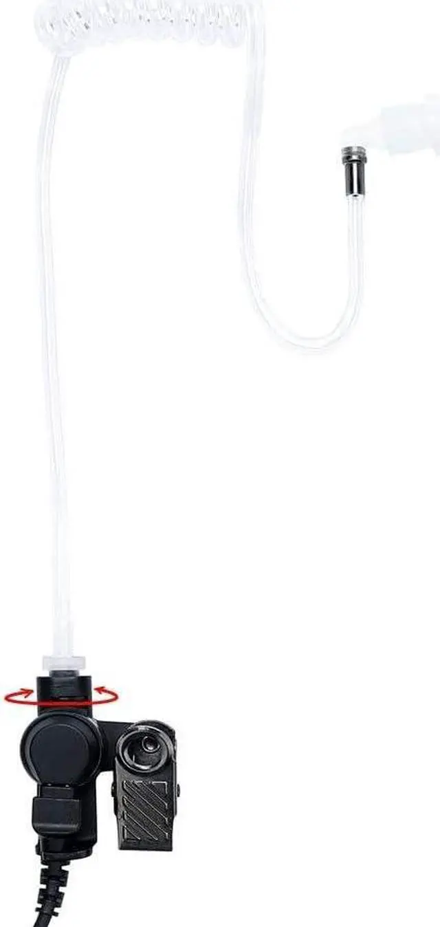 Alt view image 4 of 7 - KS K-STORM Covert Acoustic Tube Walkie Talkie Earpiece Surveillance Headset with Mic Compatible with 2 Pin Kenwood Two Way Radio