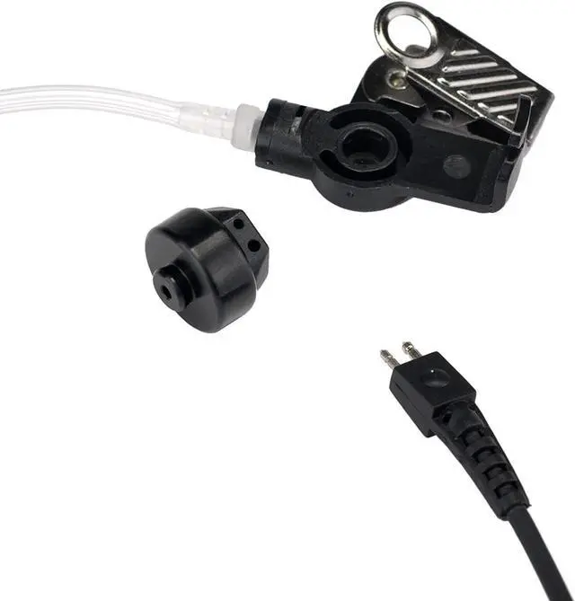 Alt view image 7 of 7 - KS K-STORM Covert Acoustic Tube Walkie Talkie Earpiece Surveillance Headset with Mic Compatible with 2 Pin Kenwood Two Way Radio