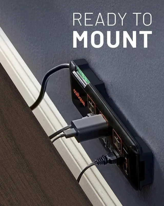 Alt view image 7 of 7 - ECHOGEAR ShockBlocker 8 Outlet Surge Protector Power Strip - Slim Design Can Power & Protect Your Entire TV, Office, Or Gaming Setup - Advanced Surge Suppressor with 3420 Joules of Protection