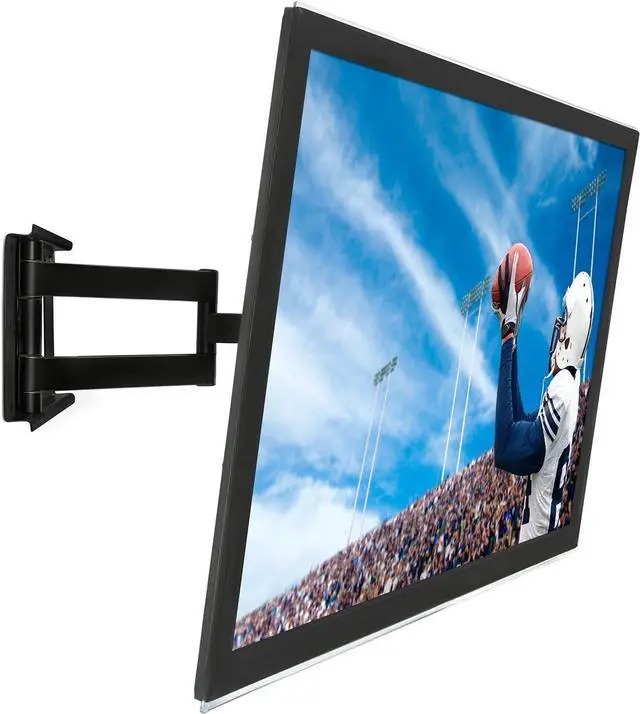 Alt view image 3 of 7 - Mount-It! Articulating TV Wall Mount Low-Profile Full Motion Design for 32 - 60 inch Screen LCD LED 4K Flat Panel Screen TVs 175 lb Weight Capacity, Black (MI-326B)