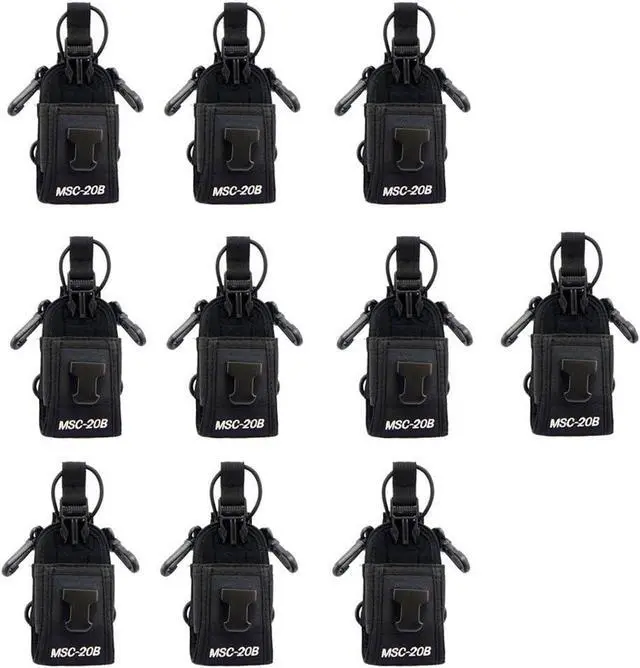 Main image of Tenq 10pack Msc-20b Multi-Functional Radio Case Pouch for Motorola Kenwood Midland Icom Yaesu Baofeng Two Way Radio