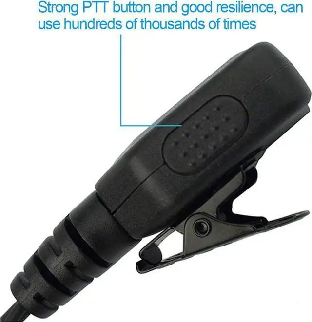 Alt view image 6 of 7 - Retevis Walkie Talkie Earpiece with Mic G Shape 2 Pin Adjustable Volume Headset Compatible with Retevis H-777 RT22 RT21 Baofeng UV-5R 888S 2 Way Radio(10 Pack)