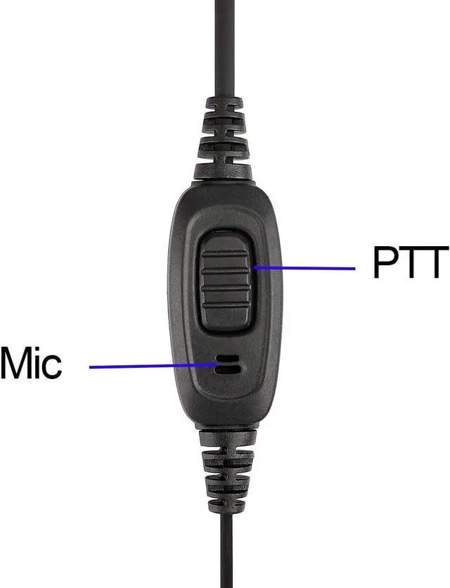 Alt view image 7 of 7 - Retevis Case of 10, Two Way Radio Earpiece with Mic Single Wire Earhook Headset Compatible with Baofeng BF-888S UV-5R H-777 RT22 Arcshell AR-5 Walkie Talkies