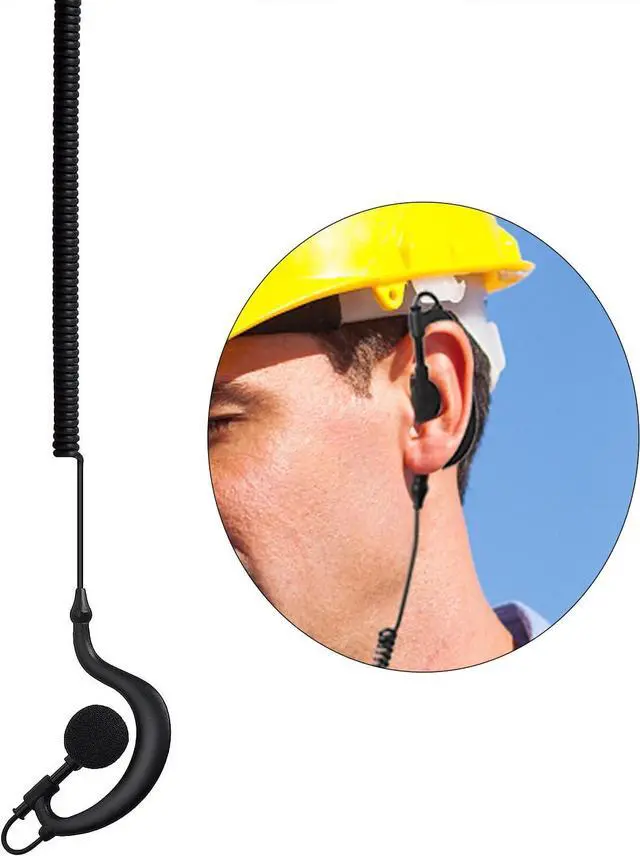 Alt view image 5 of 7 - G Shape Soft Ear Hook Earpiece Headset 3.5mm Plug Ear Hook Listen Only Ham Radio Earpiece/Headset HYS TC-617 Receiver/Listen Only Earpiece for 2-Way Motorola Icom Radio Transceivers