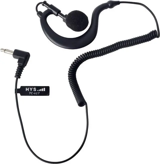 Alt view image 7 of 7 - G Shape Soft Ear Hook Earpiece Headset 3.5mm Plug Ear Hook Listen Only Ham Radio Earpiece/Headset HYS TC-617 Receiver/Listen Only Earpiece for 2-Way Motorola Icom Radio Transceivers