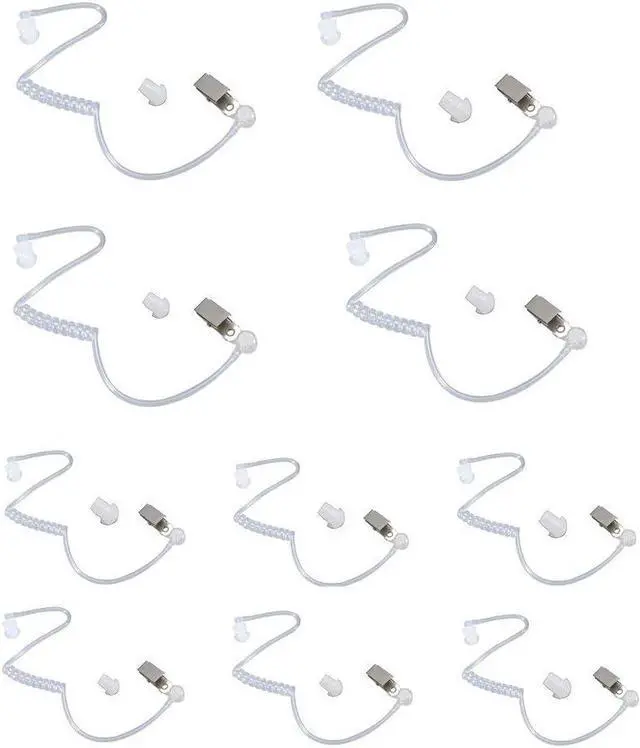Main image of Radio Earpieces Replacement Acoustic Coil Tube for Motorola Baofeng Kenwood Walkie Talkie Earpieces and Two Way Radios Headset (10 Packs)
