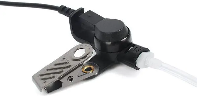 Alt view image 5 of 6 - HYS 2.5mm Receiver/Listen ONLY Surveillance Acoustic Tube Earpiece Headset Shoulder with One Pair Medium Earmolds(Left and Right)