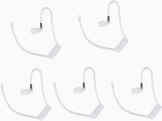 Main image of JEUYOEDE Replacement Acoustic Tube Compatible with Motorola Kenwood Baofeng Surveillance Kit Earpiece Headset with Connector (5 Packs)