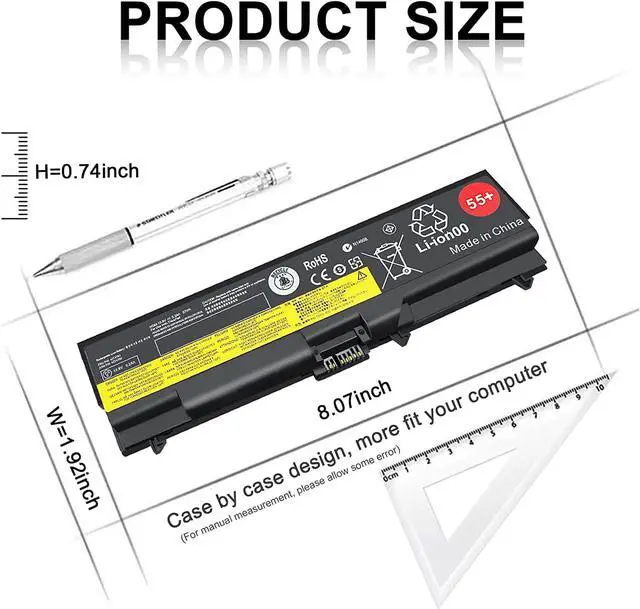 Alt view image 2 of 7 - TSKYBEAR New Replacement Laptop Battery for Lenovo ThinkPad T410 T510 T520 W510 W520 L412 L420 L512 SL410 SL510 50+ Battery fits P/N Lenovo 0A36303 42T4799 42T4751 42T4235 42T4753 42T4796