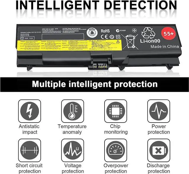 Alt view image 4 of 7 - TSKYBEAR New Replacement Laptop Battery for Lenovo ThinkPad T410 T510 T520 W510 W520 L412 L420 L512 SL410 SL510 50+ Battery fits P/N Lenovo 0A36303 42T4799 42T4751 42T4235 42T4753 42T4796