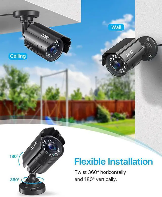 Alt view image 6 of 7 - ZOSI 1080P HD TVI Security Camera for Home Office Surveillance CCTV System Bullet BNC Camera with Night Vision Black