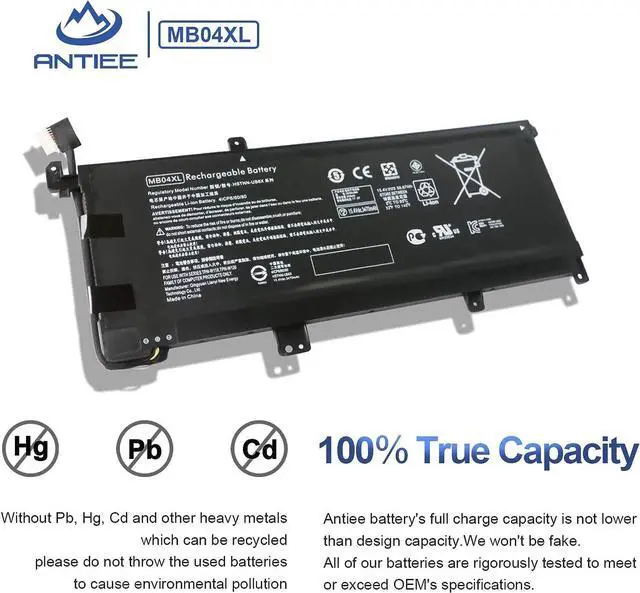 Alt view image 6 of 7 - MB04XL Laptop Battery for HP Envy X360 Convertible M6-AQ000 M6-AQ105DX M6-AQ103DX M6-AQ003DX M6-AQ105DX M6-AR004DX 15-AQ 15-AQ005NA AQ101NG AQ015NR AQ273CL AQ173CL 15t-AQ200 844204-850 843538-541