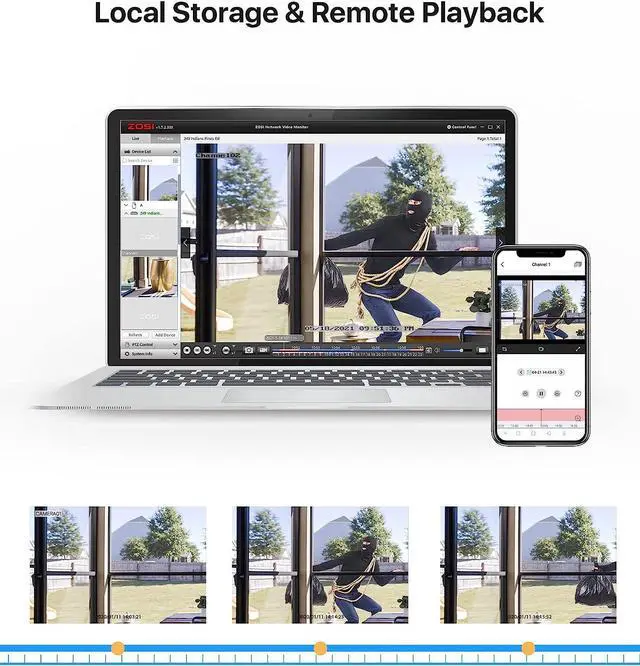 Alt view image 7 of 7 - ZOSI 16 Channel H.265+ Home Security DVR Recorder, 1080P Lite Hybrid 4-in-1(Analog/AHD/TVI/CVI) CCTV DVR for Security Camera, Motion Detection, Mobile Remote Control, Alert Push (2TB HDD Included)