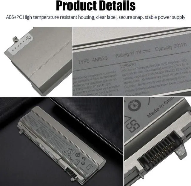 Alt view image 5 of 7 - SOLICE New E6400 Battery for Dell Latitude E6510 Precision M2400 M4400, fits P/N: F8TTW PT434 PT437 KY266 FU274 FU571 MN632 MP303 MP307 W1193 KY477[11.1V 90Wh]