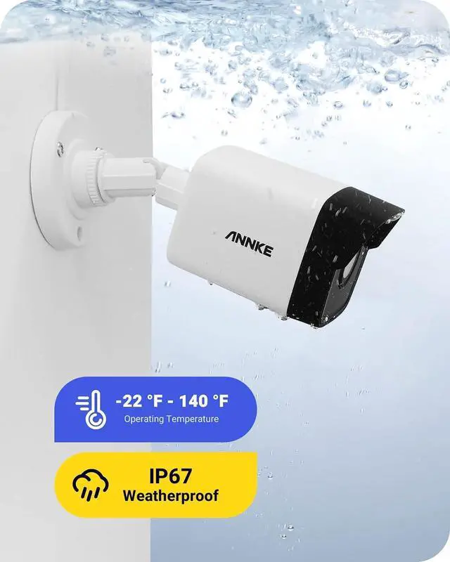Alt view image 5 of 7 - ANNKE 3K PoE Bullet Security Cameras, 4pack Surveillance IP Cameras with Mic, 2.8mm Lens, Human&Vehicle Detection, IP67 Weatherproof, Color Night Vision