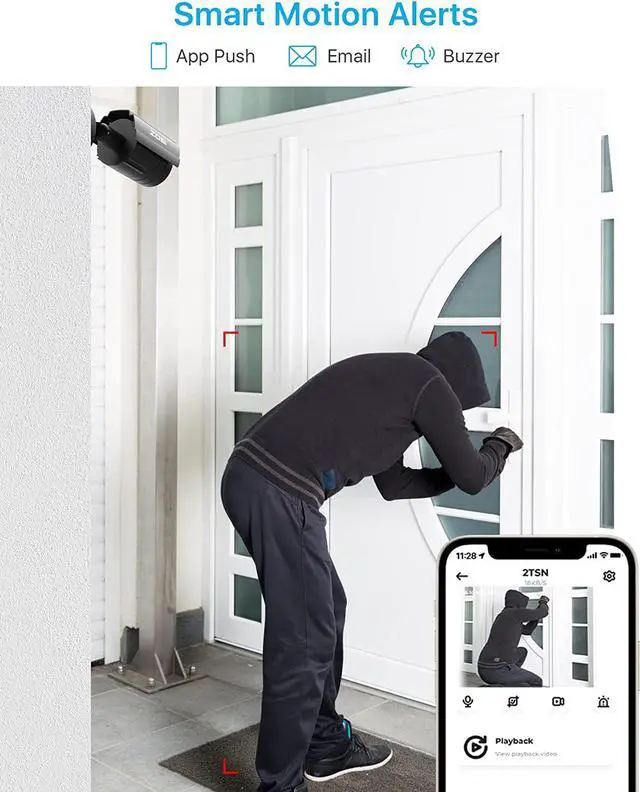 Alt view image 6 of 7 - Gadpiparty ZOSI 1080p Home Security Camera System Indoor Outdoor, 8 Channel 1080P HD CCTV DVR Recorder and 8 x 1080p Weatherproof Surveillance Bullet Dome Camera, Remote Access, Motion Detection (No