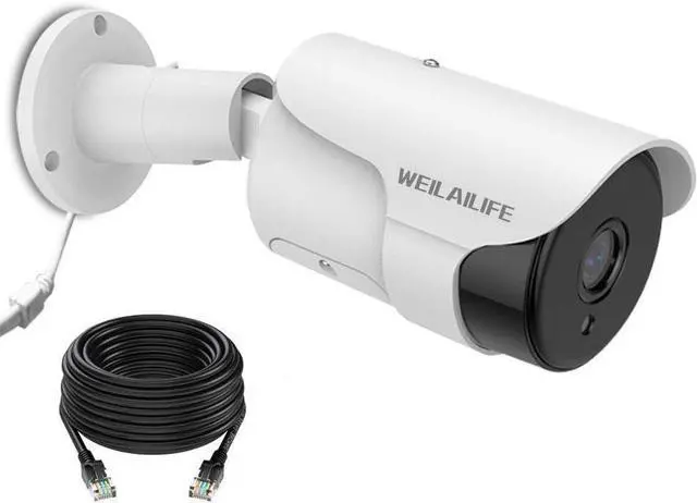 Main image of Gadpiparty WEILAILIFE 90ft Super Night Vision & 130°Ultra Wide-Angle 2-Way Audio 5.0MP Outdoor Wired Extended Security Camera, Bullet Exterior Surveillance, Home Video Surveillance & Security Camer