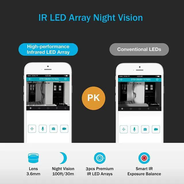 Alt view image 5 of 7 - Gadpiparty Tonton [Add -on IP Camera] 1080P Full HD 2MP Wireless IP Network Camera,Metal Housing,Waterproof Outdoor Indoor Security Camera with PIR Sensor,Audio Recording, Only Suitable 8/10CH NVR Ki