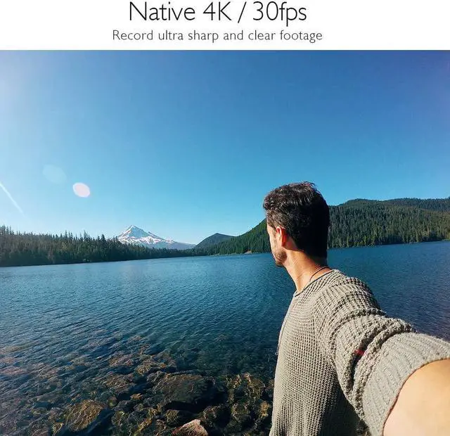 Alt view image 2 of 7 - AKASO V50X Native 4K30fps WiFi Action Camera with EIS Touch Screen 4X Zoom 131 feet Waterproof Camera Support External Mic Remote Control with Helmet Accessories (Without 64GB MicroSD Card)