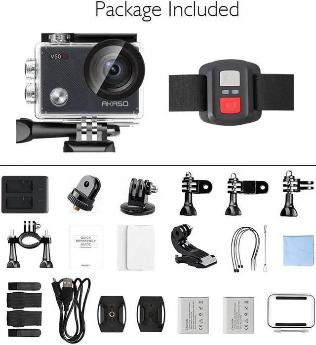 Alt view image 7 of 7 - AKASO V50X Native 4K30fps WiFi Action Camera with EIS Touch Screen 4X Zoom 131 feet Waterproof Camera Support External Mic Remote Control with Helmet Accessories (Without 64GB MicroSD Card)